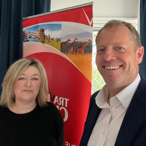 Byford Travel Agent's Jessica Jamieson with BDM (WA and SA) Tim Bolton